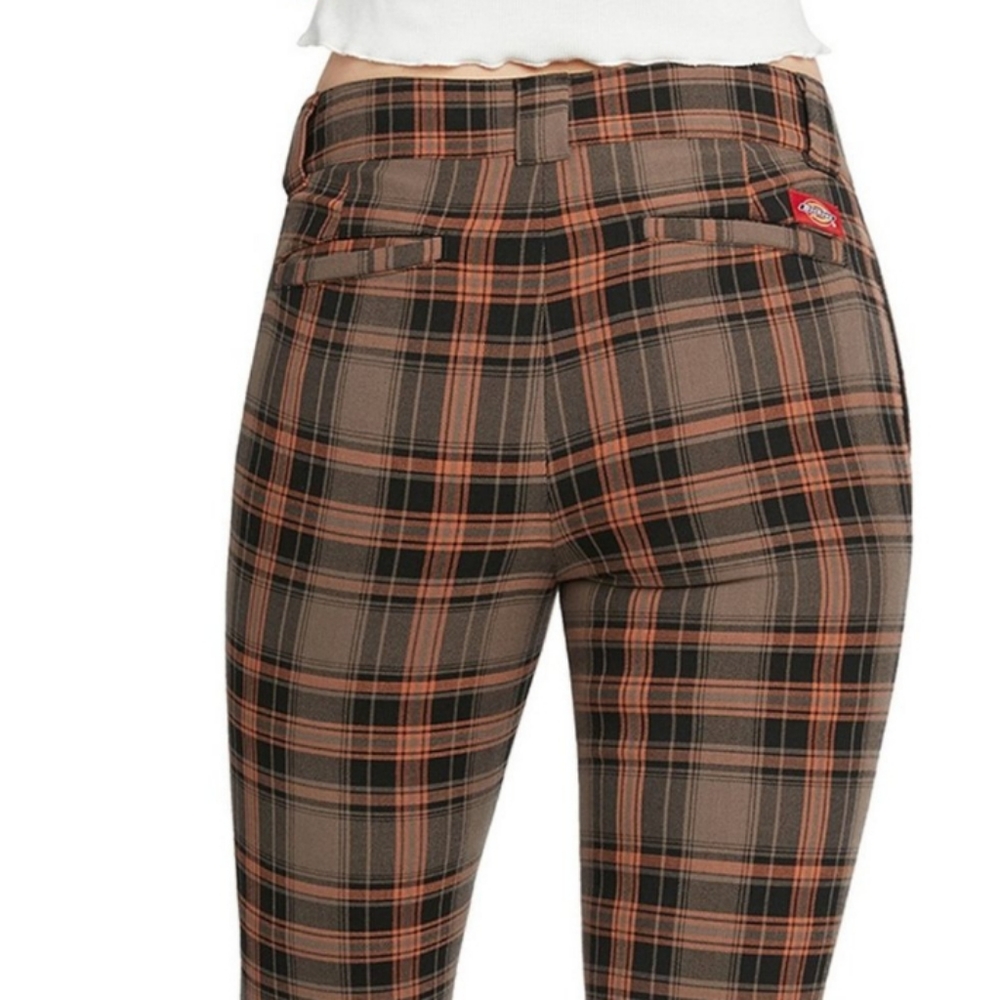 NWT Junior's Dickies Plaid Pants in Auburn